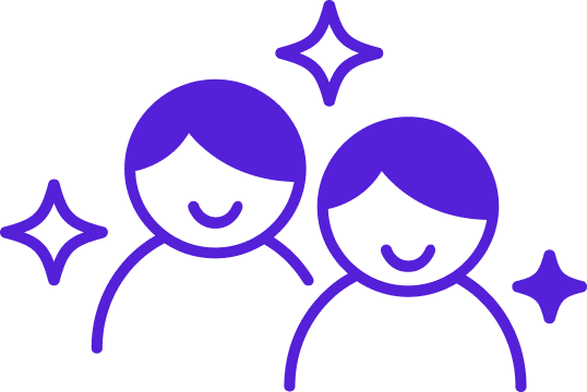 illustrations of two people